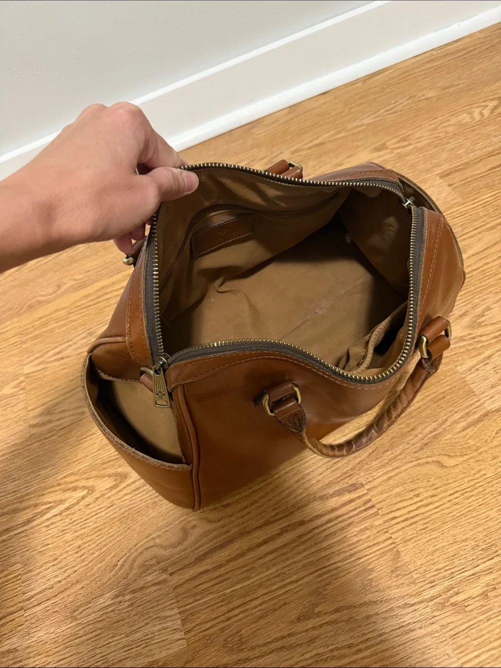 Patricia Nash Cognac Brown Leather Satchel